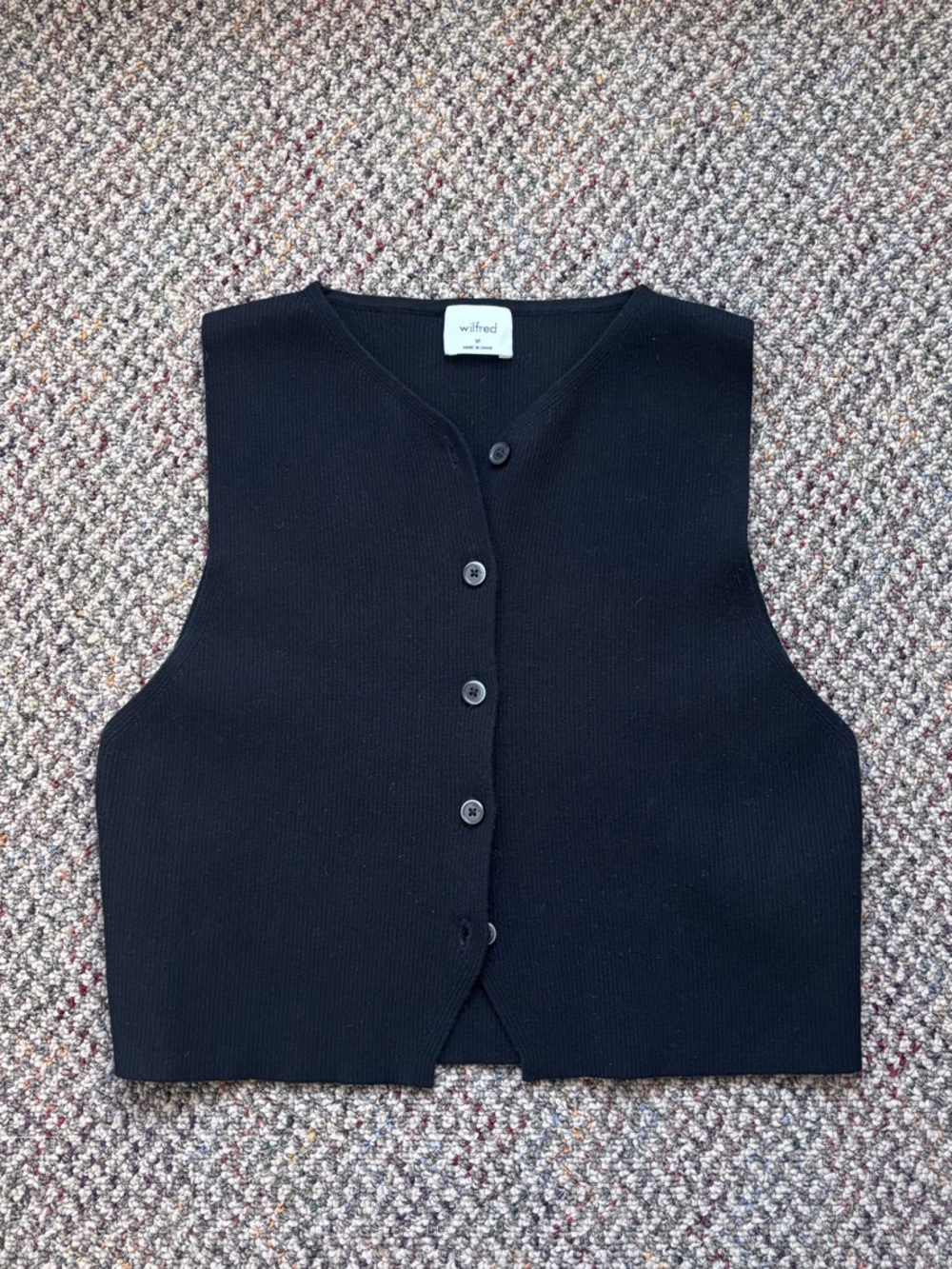 Wilfred crop Croquet Top in black